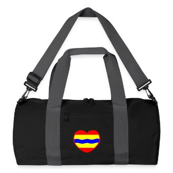 Le vrai cœur d’Overijsselsevlag Overijssel - Sac de sport recyclé - noir/gris graphite - Devant