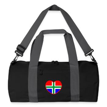 Das wahre Herz von Groningsevlag Groningen - Recycelte Duffel Bag - Schwarz/Graphitgrau - Vorne