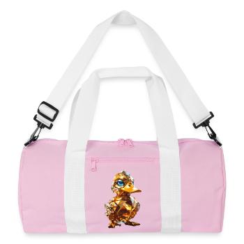 Canard de cristal - Sac de sport recyclé - rose/blanc - Devant
