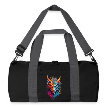 Cool Dragon - Recycled Duffel Bag - black/graphite grey - Front