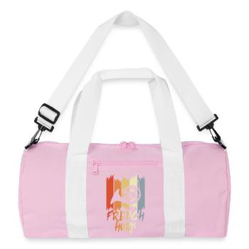 French Horn Vintage Look - Recycled Duffel Bag - pink/white - Front