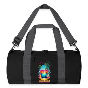Er sagte: Hawaii oder ich - Recycelte Duffel Bag - Schwarz/Graphitgrau - Vorne