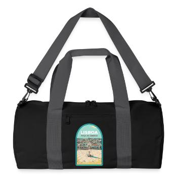 Illustration Commerce Square, Lisbon - Recycled Duffel Bag - black/graphite grey - Front