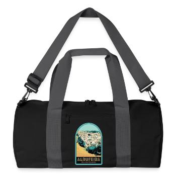 Illustration Albufeira aerial view - Recycled Duffel Bag - black/graphite grey - Front