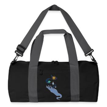 Universe in hand colour - Recycelte Duffel Bag - Schwarz/Graphitgrau - Vorne