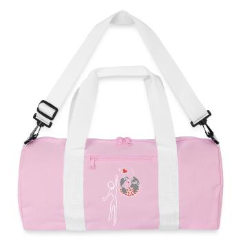 Donnez de l’amour - Sac de sport recyclé - rose/blanc - Devant