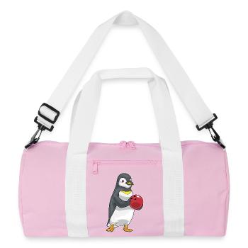 Penguin Bowling Boule de bowling - Sac de sport recyclé - rose/blanc - Devant
