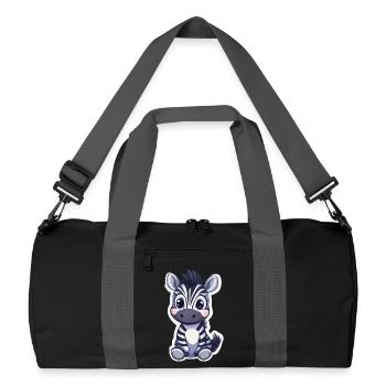 Zebra - Recycelte Duffel Bag - Schwarz/Graphitgrau - Vorne
