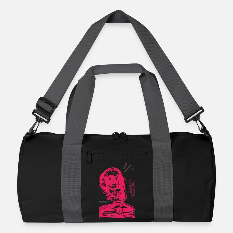 Romantischer Schädel - Recycelte Duffel Bag - Schwarz/Graphitgrau