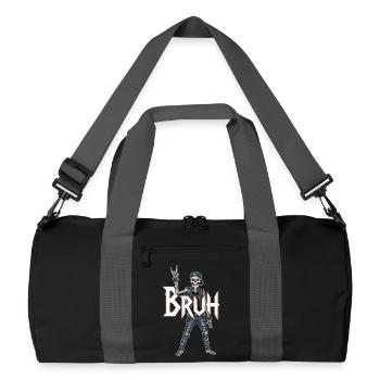 Bruh Skeleton Wippe - Recycelte Duffel Bag - Schwarz/Graphitgrau - Vorne