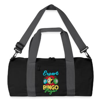 Jeu de bingo Expert Joueur Bingo - Sac de sport recyclé - noir/gris graphite - Devant