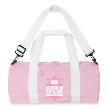 Enterrement de vie de garçon Équipe Mariée Enterrement de vie de jeune fille - Sac de sport recyclé - rose/blanc - Devant