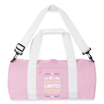 Craftsman Limited Edition – A one-of-a-kind piece - Recycled Duffel Bag - pink/white - Front