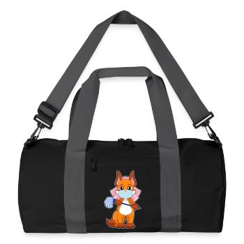 Fuchs Braut Schleier Hochzeit - Recycelte Duffel Bag - Schwarz/Graphitgrau - Vorne