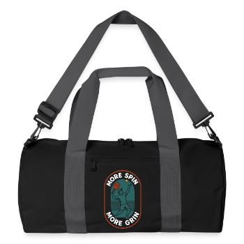 Padel Plus Spin Plus Grin Joueur drôle - Sac de sport recyclé - noir/gris graphite - Devant