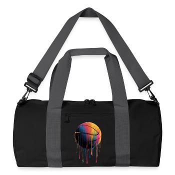 Basketball Colorful Dripping - Recycled Duffel Bag - black/graphite grey - Front