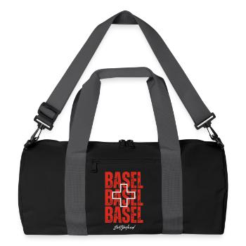 Basel Switzerland, a souvenir of Basel - Recycled Duffel Bag - black/graphite grey - Front