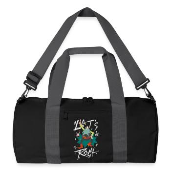Weihnachtsmann & Co. KG Let's Rock Mit Grantelbart - Recycelte Duffel Bag - Schwarz/Graphitgrau - Vorne