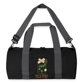 Startup-gründer Survivor Burnout Recover - Recycelte Duffel Bag - Schwarz/Graphitgrau - Vorne