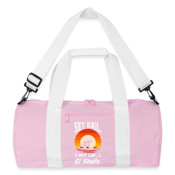 Surfing Surfboarder Bodyboarder - Recycled Duffel Bag - pink/white - Front