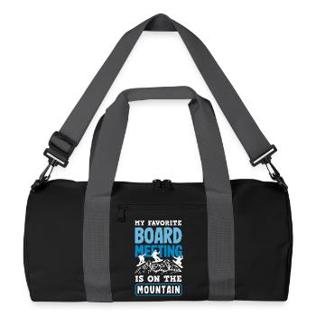 Snowboarding Snowboard Meeting Chairlift - Recycled Duffel Bag - black/graphite grey - Front