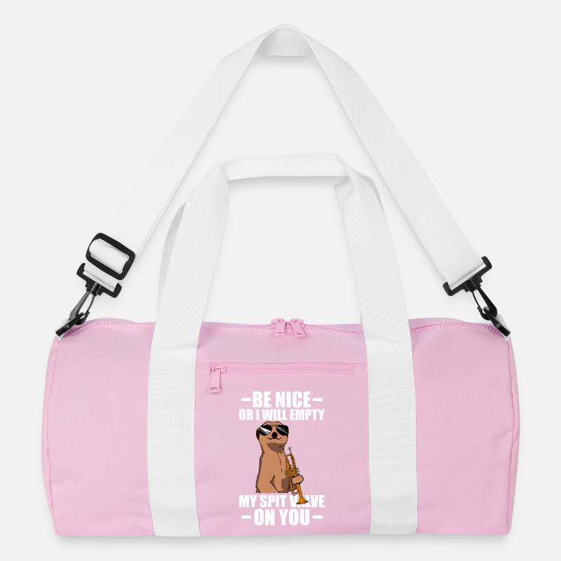 Be nice or I'll empty Trompete Trompetenspieler Recycelte Duffel Bag