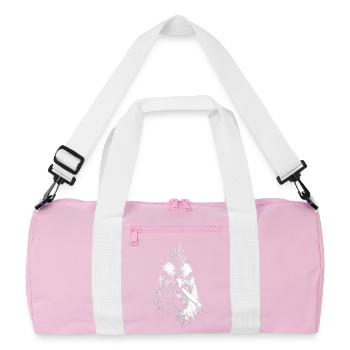 Smoking Hen Graphic - Recycled Duffel Bag - pink/white - Front