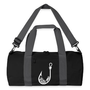 Bite Me Lure Hook Design - Recycled Duffel Bag - black/graphite grey - Front
