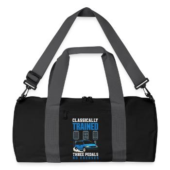 Voiture manuelle, entraînée classiquement - Sac de sport recyclé - noir/gris graphite - Devant