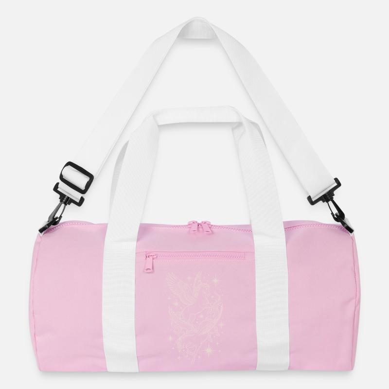 Two Celestial Pegasus Horses Between Stars Recycled Duffel Bag