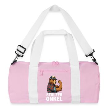 Oncle Ours Fier - Sac de sport recyclé - rose/blanc - Devant