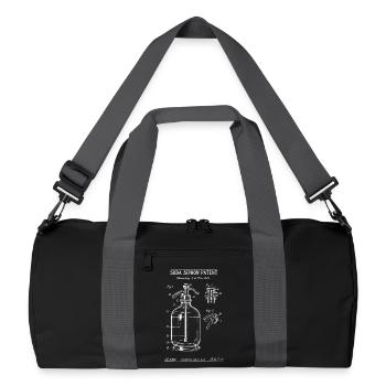 Soda Siphon Patent Blueprint - Recycled Duffel Bag - black/graphite grey - Front