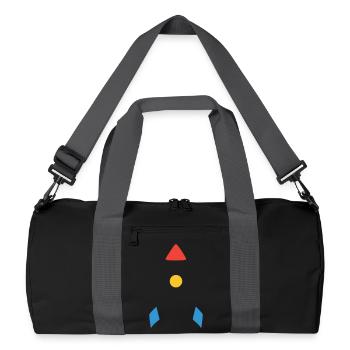 Vaisseau spatial fusée abstrait - Sac de sport recyclé - noir/gris graphite - Devant
