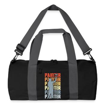 Peintre Varnisher Rétro - Sac de sport recyclé - noir/gris graphite - Devant