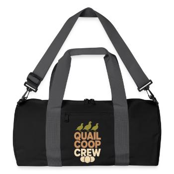 Wachtelhalter Wachtelbauer Hinterhofwachtel - Recycelte Duffel Bag - Schwarz/Graphitgrau - Vorne