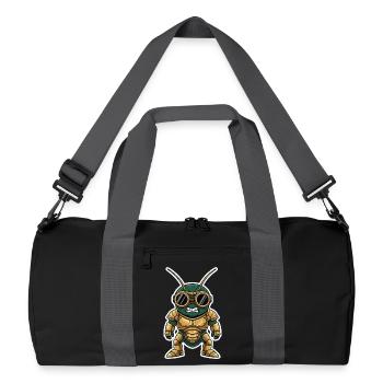Cricket Guardian Steampunk Armor Golden Brass - Recycled Duffel Bag - black/graphite grey - Front