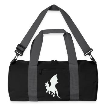 drache - Recycelte Duffel Bag - Schwarz/Graphitgrau - Vorne
