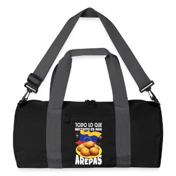 Venezuela Flagge Stolz & Heimat Venezuela - Recycelte Duffel Bag - Schwarz/Graphitgrau - Vorne