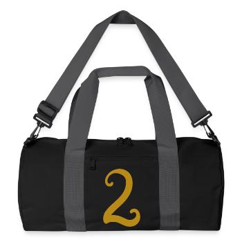 2 - Sac de sport recyclé - noir/gris graphite - Devant