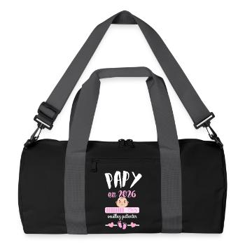 Papy en 2026 Fille Veuillez Patienter - Sac de sport recyclé - noir/gris graphite - Devant