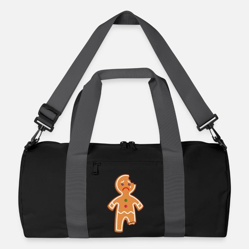 Lebkuchenmann Lebkuchen Mann Gingerbread Mi Mi Mi - Recycelte Duffel Bag - Schwarz/Graphitgrau