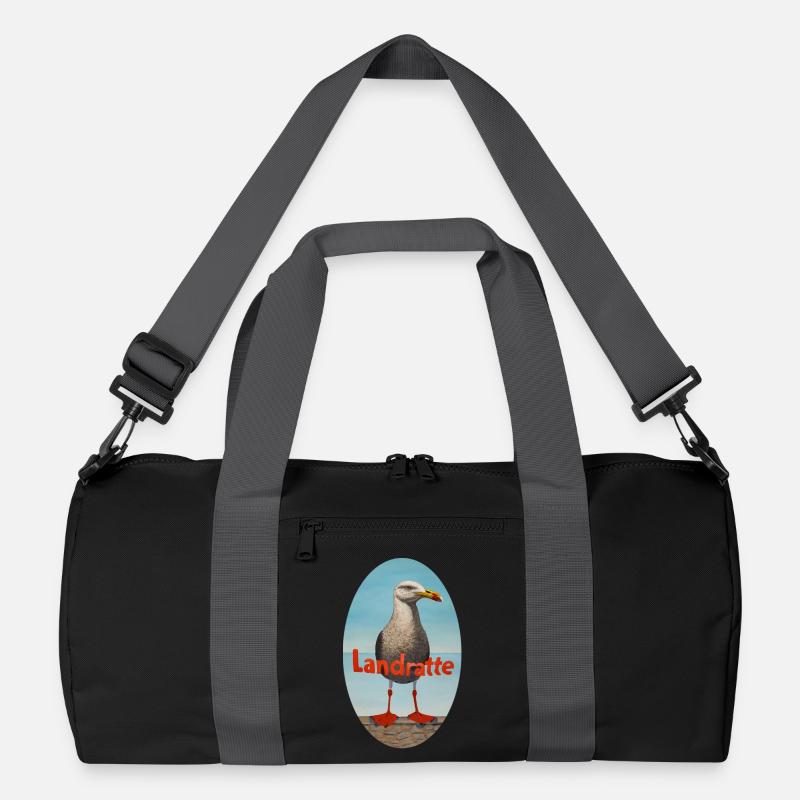 Landratte - Recycelte Duffel Bag - Schwarz/Graphitgrau