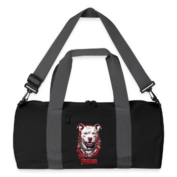 Dog breed pit bulls, dog father - Recycled Duffel Bag - black/graphite grey - Front