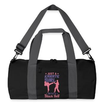 Karate Girl - Recycled Duffel Bag - black/graphite grey - Front