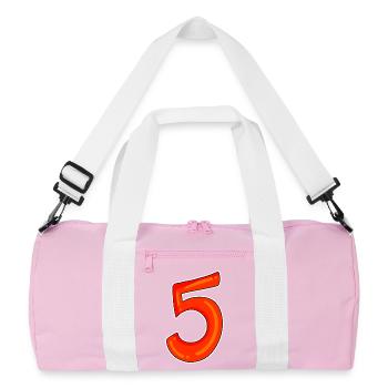 Symbole de cinq chiffres 5 - Sac de sport recyclé - rose/blanc - Devant