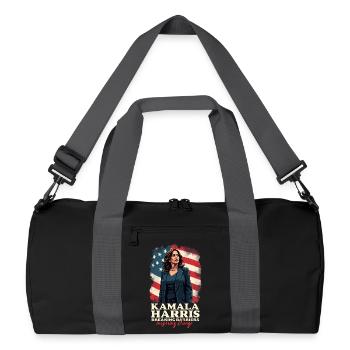 Kamala Harris Breaking Barriers Inspiring Change - Recycled Duffel Bag - black/graphite grey - Front