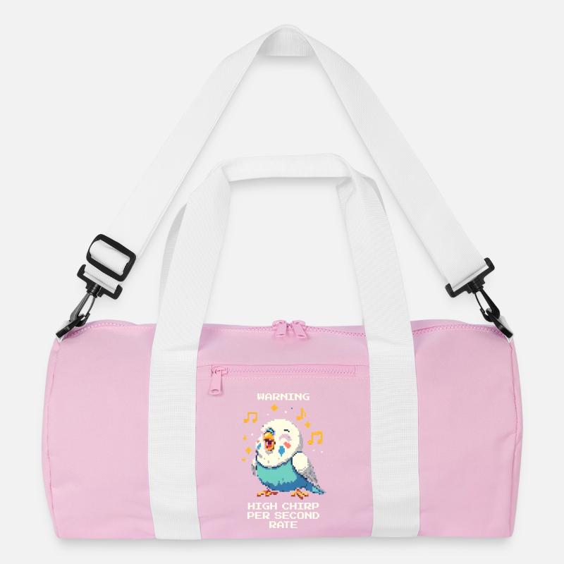 Warnung: Hohe Zwitscherfrequenz | Wellensittich Recycelte Duffel Bag