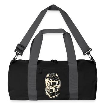 Lactose Intolerant Checking Food Labels - Recycled Duffel Bag - black/graphite grey - Front
