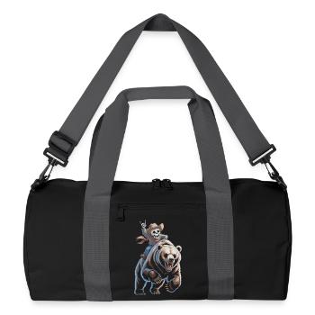 Squelette cow-boy sur ours - Sac de sport recyclé - noir/gris graphite - Devant