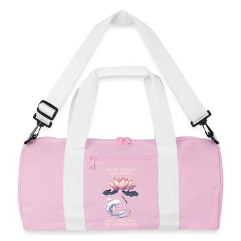 Quête principale retardée | Koi Viewing Zen Pond - Sac de sport recyclé - rose/blanc - Devant